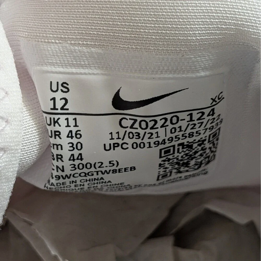 Nike Air Zoom Vapor Pro HC Men's 12 Hard Court White Tennis Shoes CZ0220-124